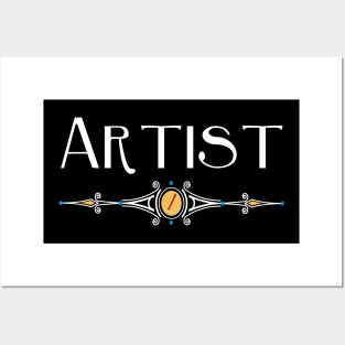 Artist White Decorative Line Posters and Art